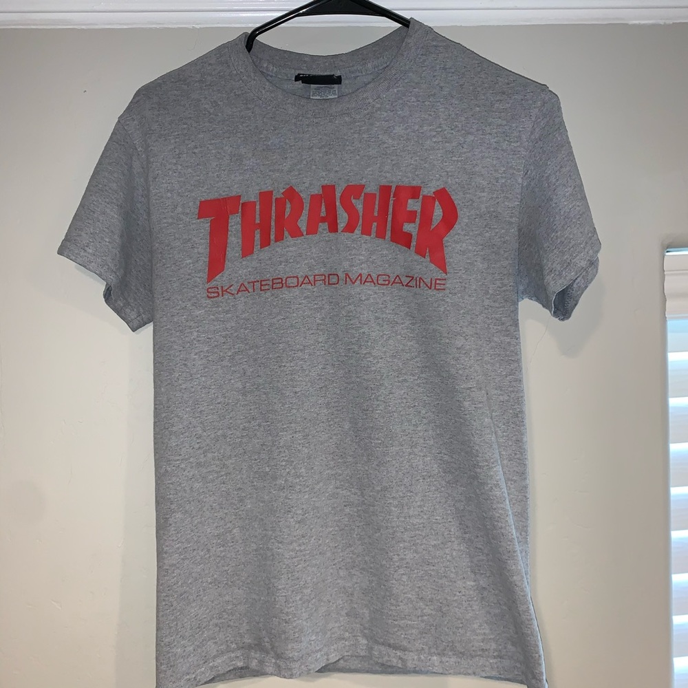 Thrasher Skate Mag Grey & Red T-Shirt